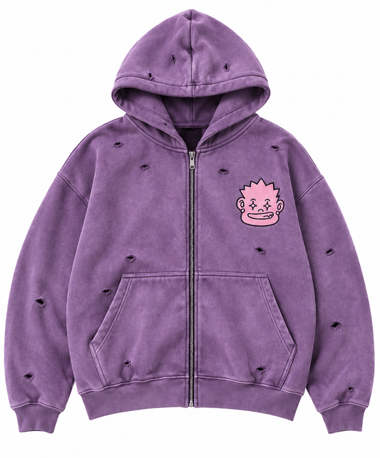 ZIP HOODIE "KIDS" PURPLE