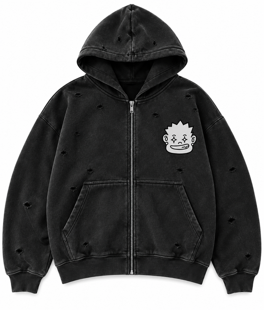ZIP HOODIE "KIDS" BLACK